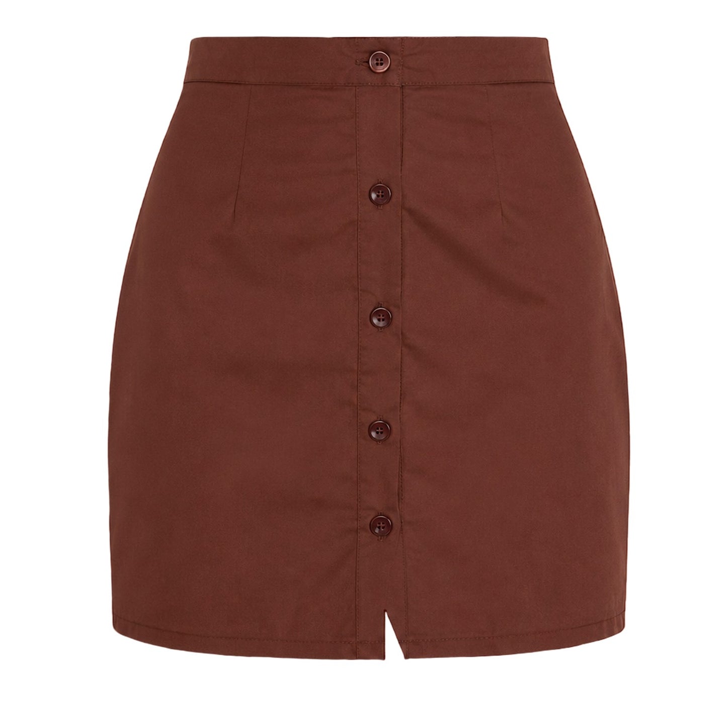 Chocolate - Back - Missy Empire Womens-Ladies Cut Out Mini Shirt Dress