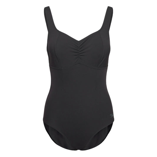 Antracite - Front - Speedo Womens-Ladies Plain One Piece Swimsuit