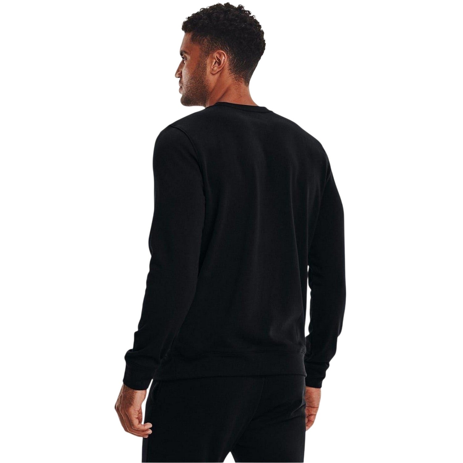 Black - Back - Under Armour Mens Rival Terry Sweatshirt