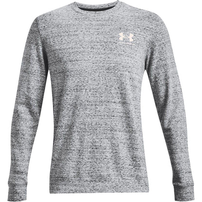 Grey - Front - Under Armour Mens Rival Terry Sweatshirt