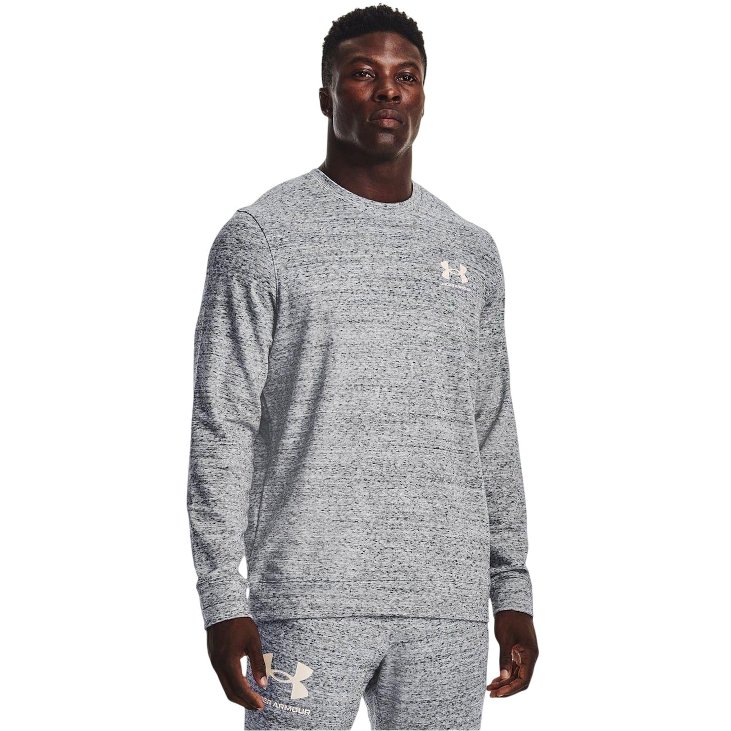 Grey - Side - Under Armour Mens Rival Terry Sweatshirt
