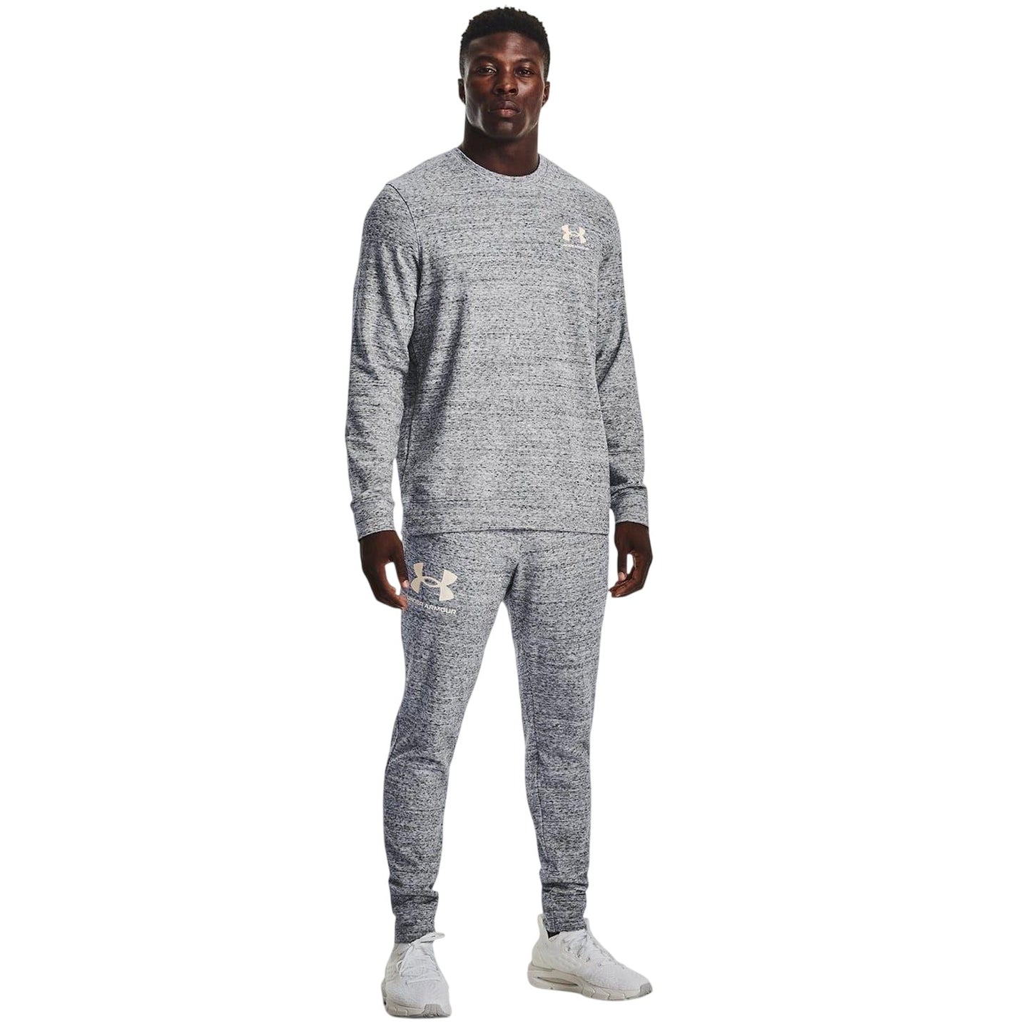 Grey - Pack Shot - Under Armour Mens Rival Terry Sweatshirt
