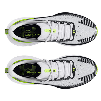 White - Pack Shot - Under Armour Womens-Ladies Infinite Pro Running Trainers