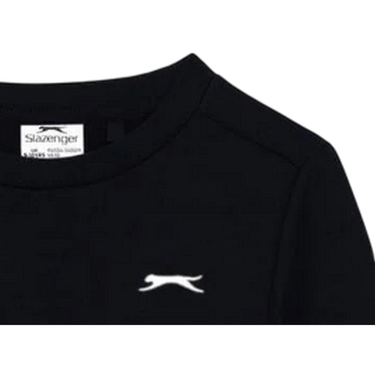 Black - Side - Slazenger Boys Logo Fleece Sweatshirt