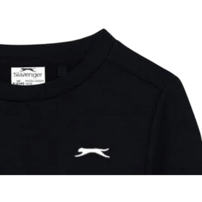 Black - Side - Slazenger Boys Logo Fleece Sweatshirt