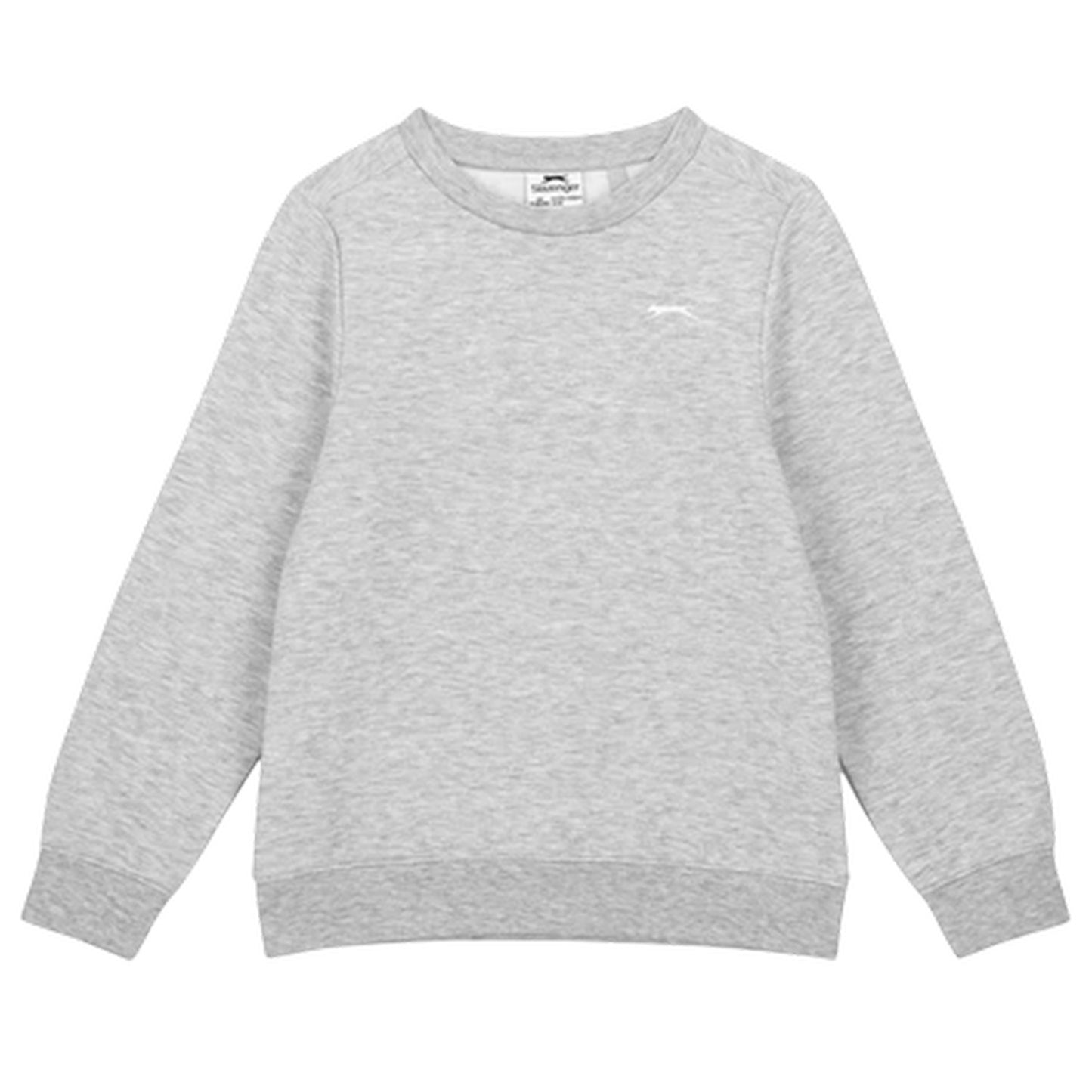 Grey Marl - Front - Slazenger Boys Logo Fleece Sweatshirt