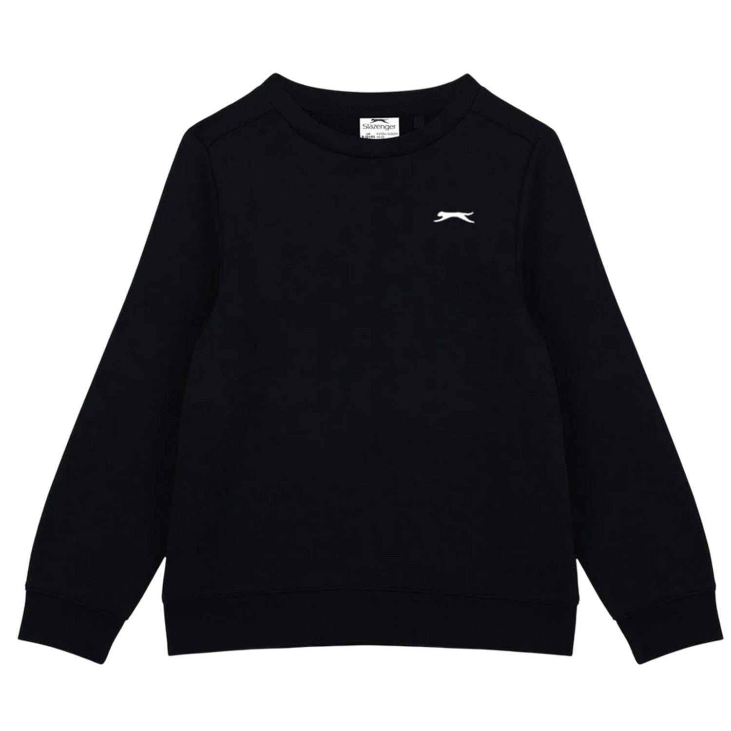 Black - Front - Slazenger Boys Logo Fleece Sweatshirt