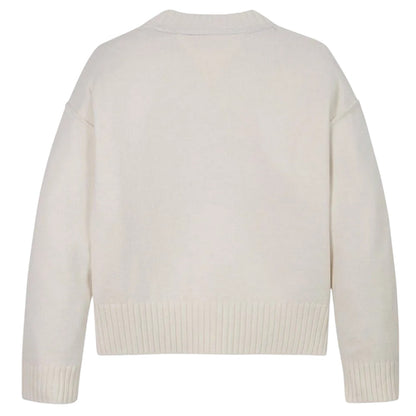 Ivory - Back - Tommy Hilfiger Girls New York Relaxed Fit Sweater Top