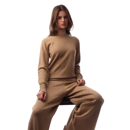 Medium Beige - Lifestyle - Boss Womens-Ladies Fuoro Plain Crew Neck Sweater Top