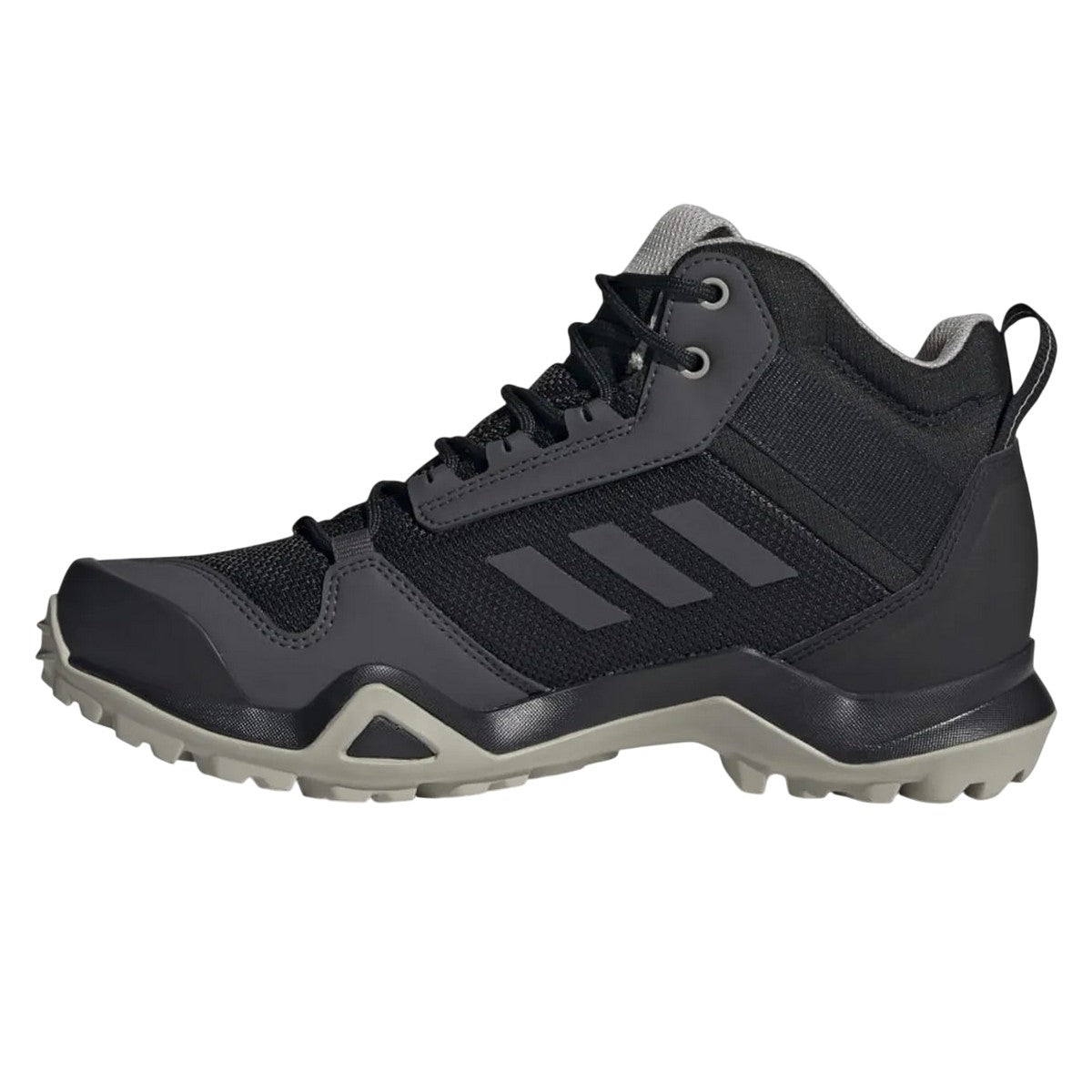 Black-Grey - Pack Shot - Adidas Womens-Ladies Terrex AX3 Mid Gore Tex Hiking Shoes