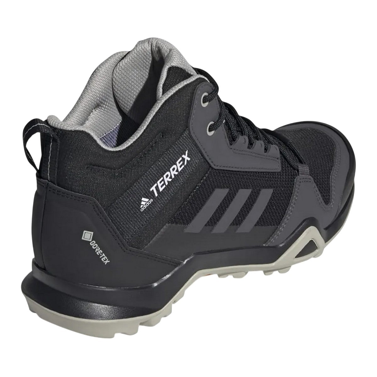 Black-Grey - Back - Adidas Womens-Ladies Terrex AX3 Mid Gore Tex Hiking Shoes