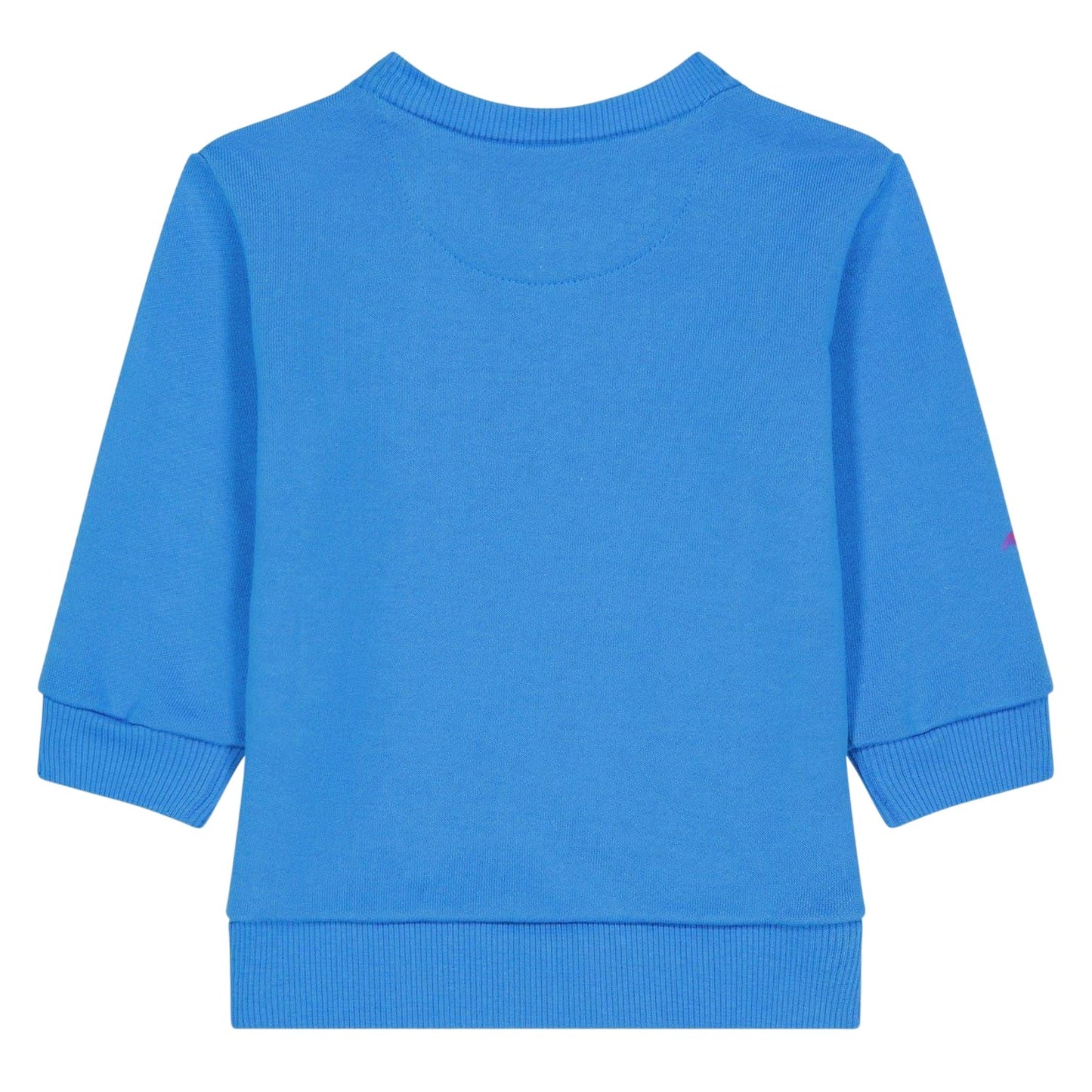 Blue - Back - Off White Baby Cotton Blend Regular Sweater Top