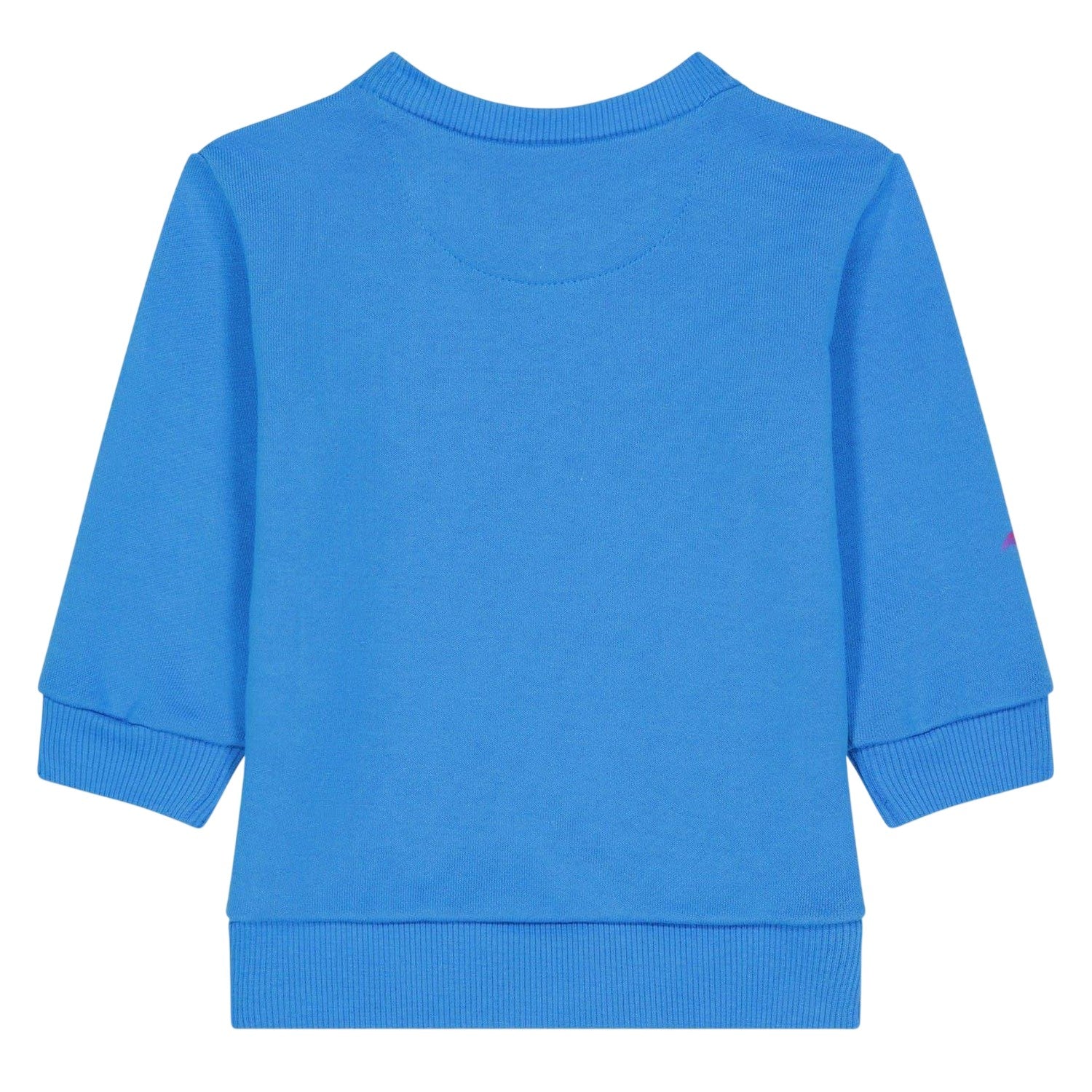 Blue - Back - Off White Baby Cotton Blend Regular Sweater Top