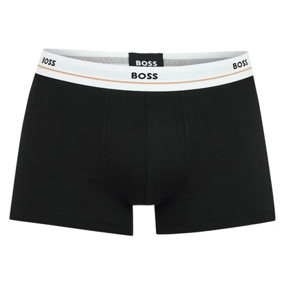 White - Back - Boss Mens Plain Boxer Shorts (Pack of 5)