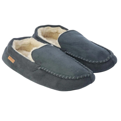 Grey - Front - Ben Sherman Mens Casa Cartegena Moccasin Slippers