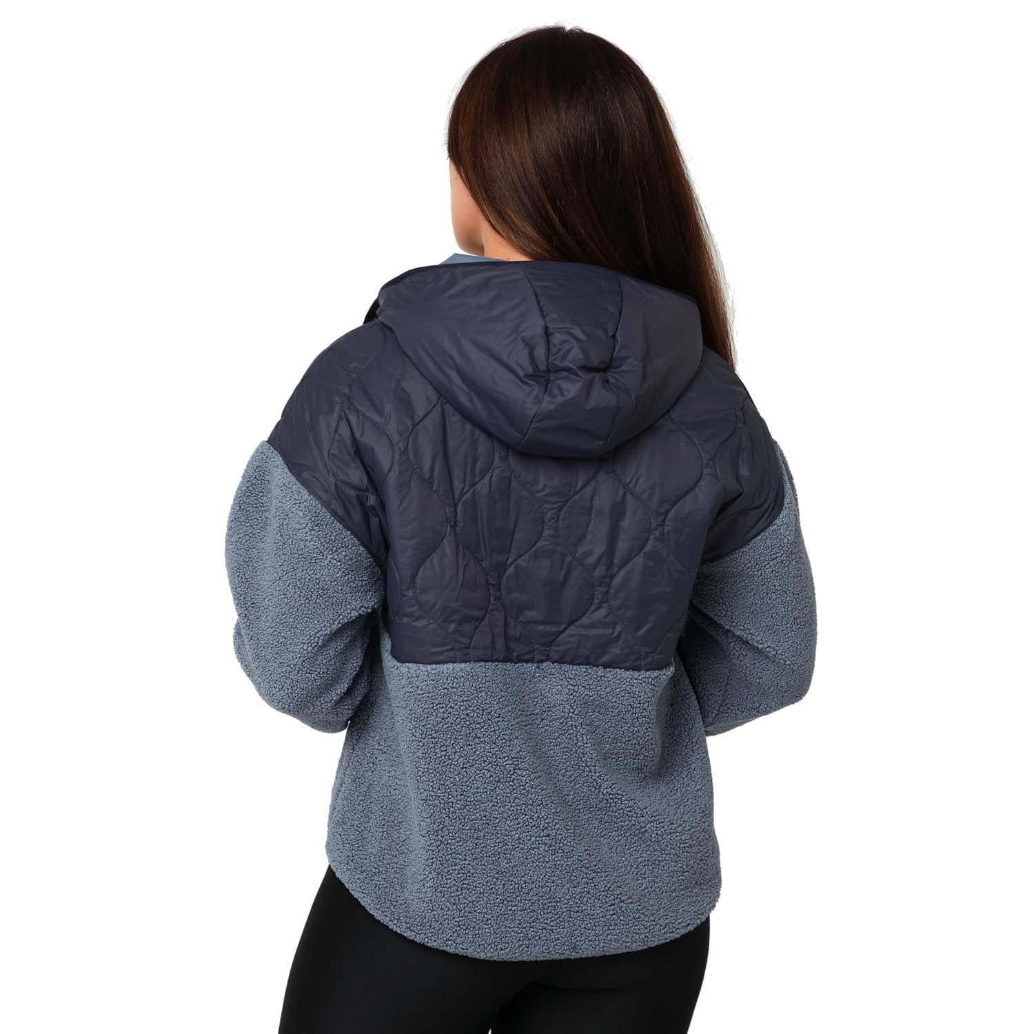 Grey - Back - Under Armour Womens-Ladies Mission Insulated Jacket