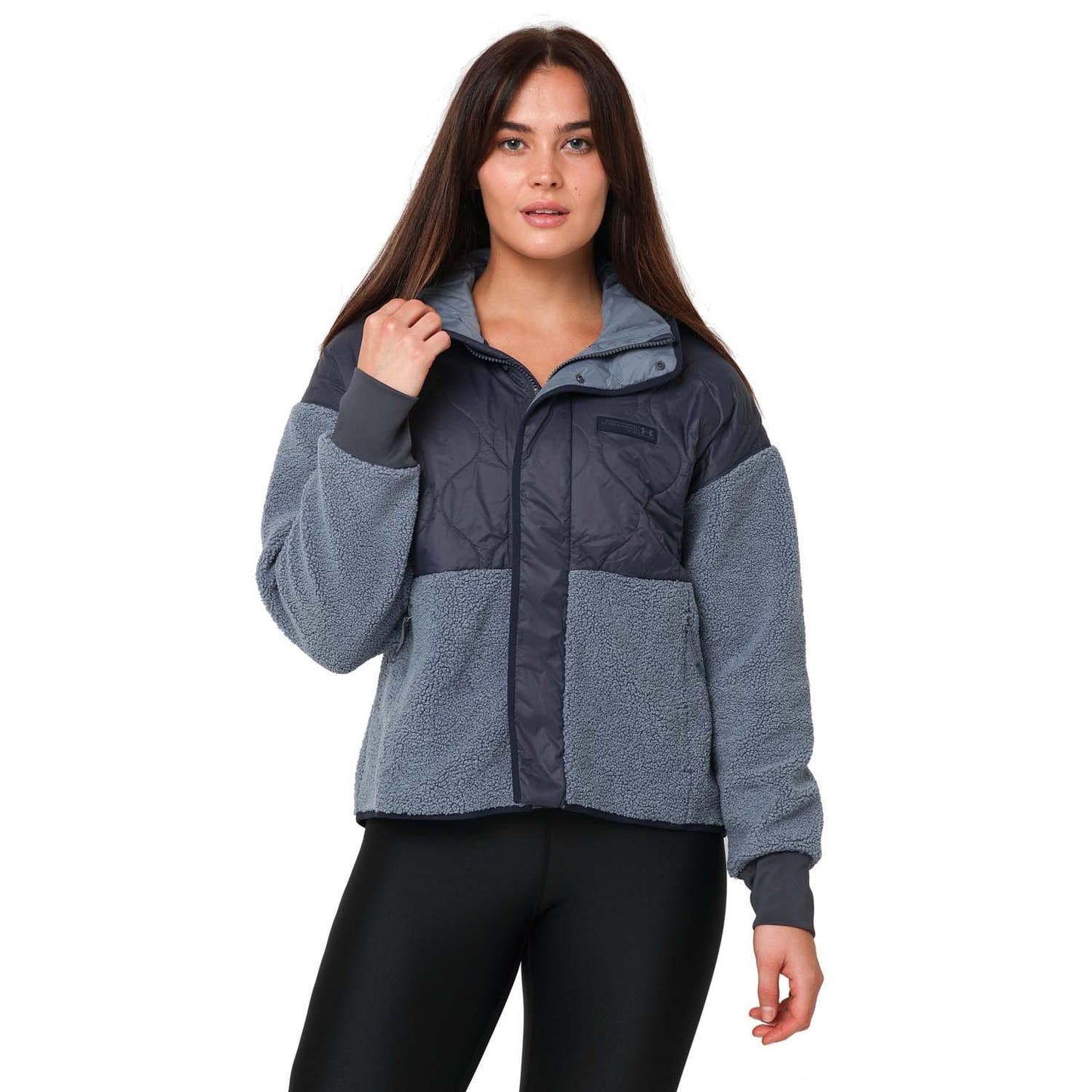 Grey - Front - Under Armour Womens-Ladies Mission Insulated Jacket