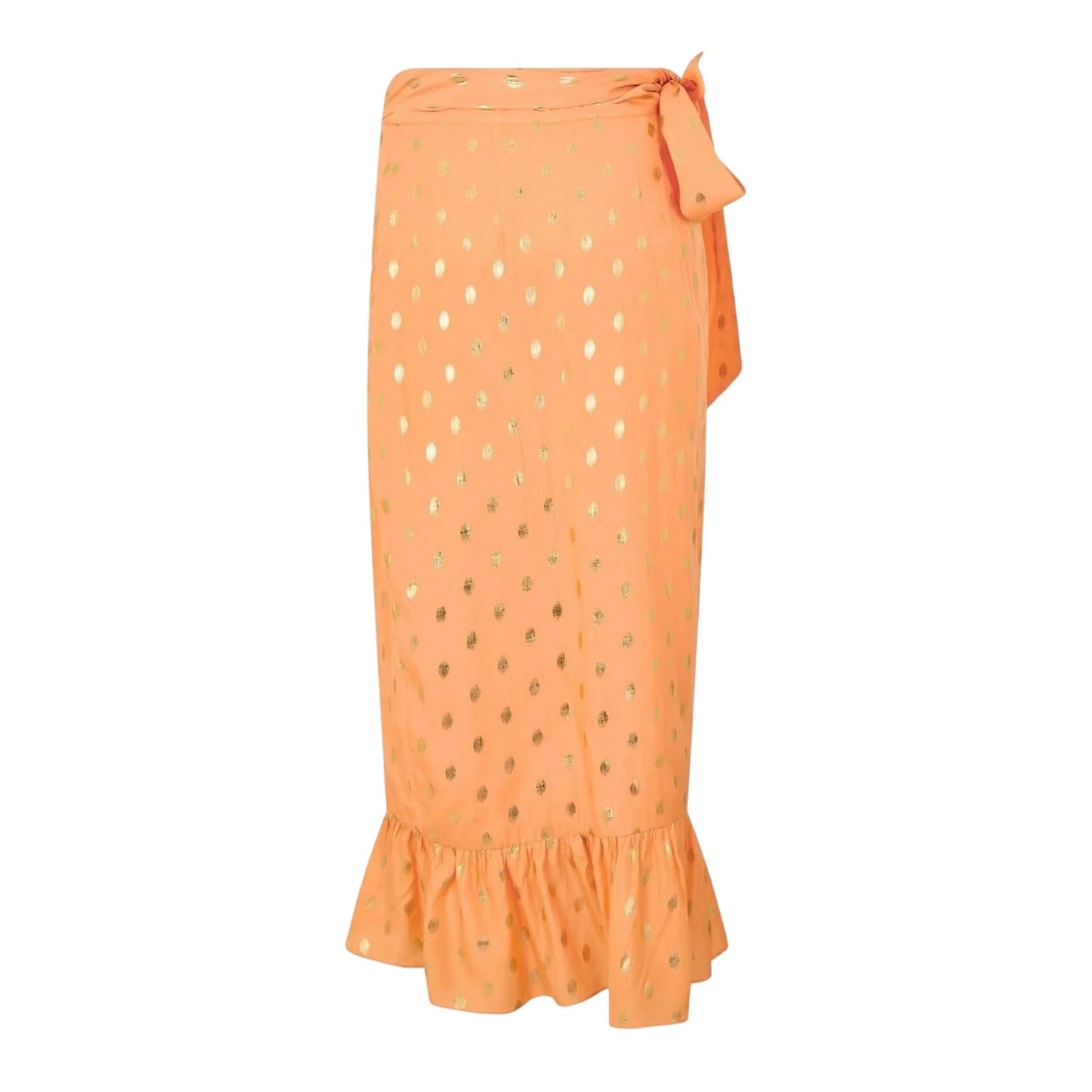 Peach - Back - Never Fully Dressed Womens-Ladies Polka Dot Midi Skirt