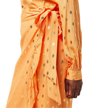 Peach - Pack Shot - Never Fully Dressed Womens-Ladies Polka Dot Midi Skirt