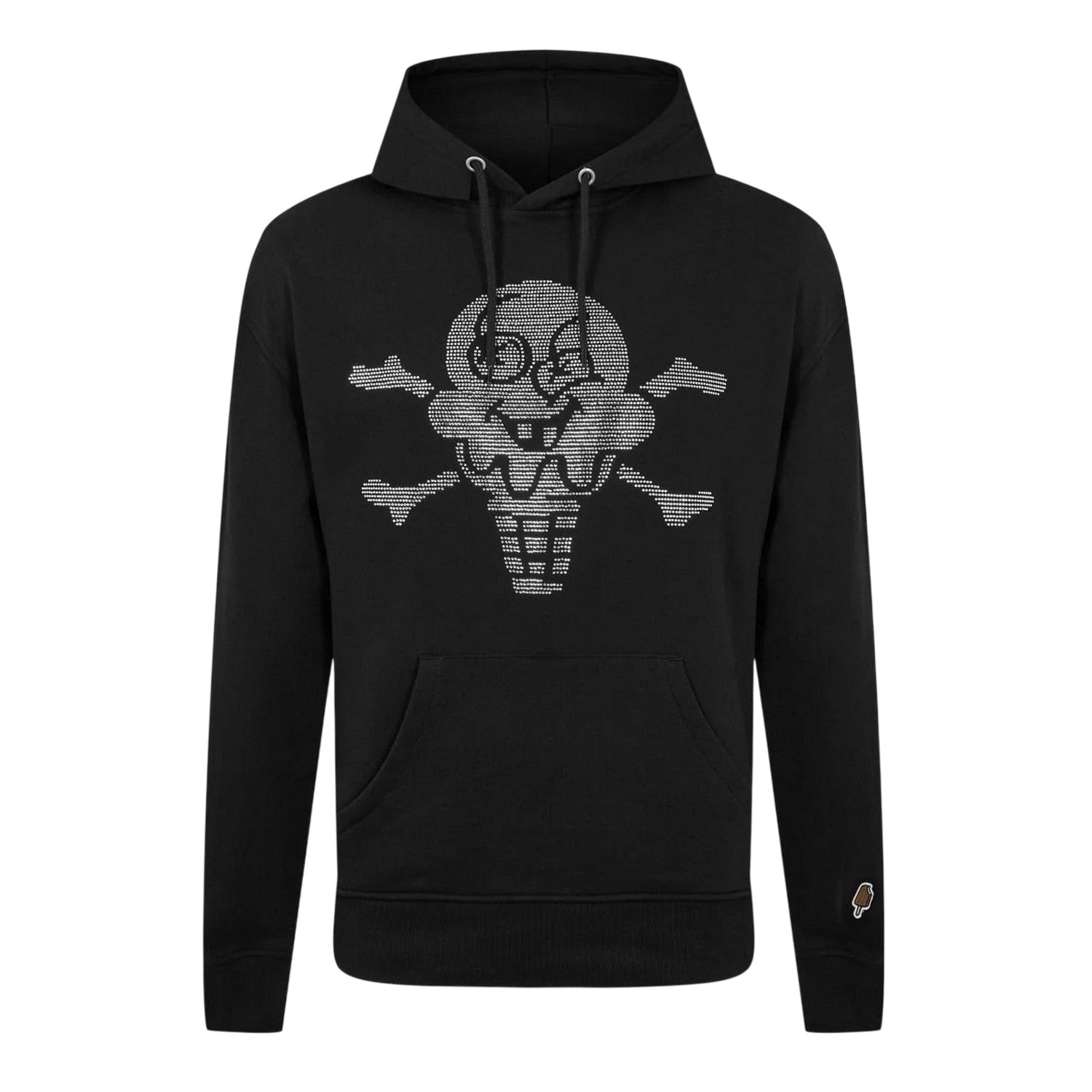 Black - Front - ICECREAM Unisex Adult Skull And Crossbones Sweatshirt