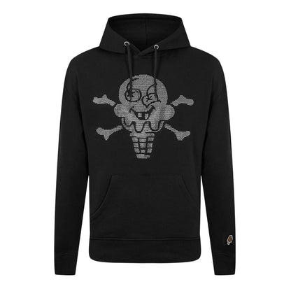 Black - Front - ICECREAM Unisex Adult Skull And Crossbones Sweatshirt