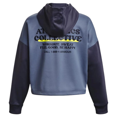 Purple - Back - Under Armour Womens-Ladies Colour Block Hoodie