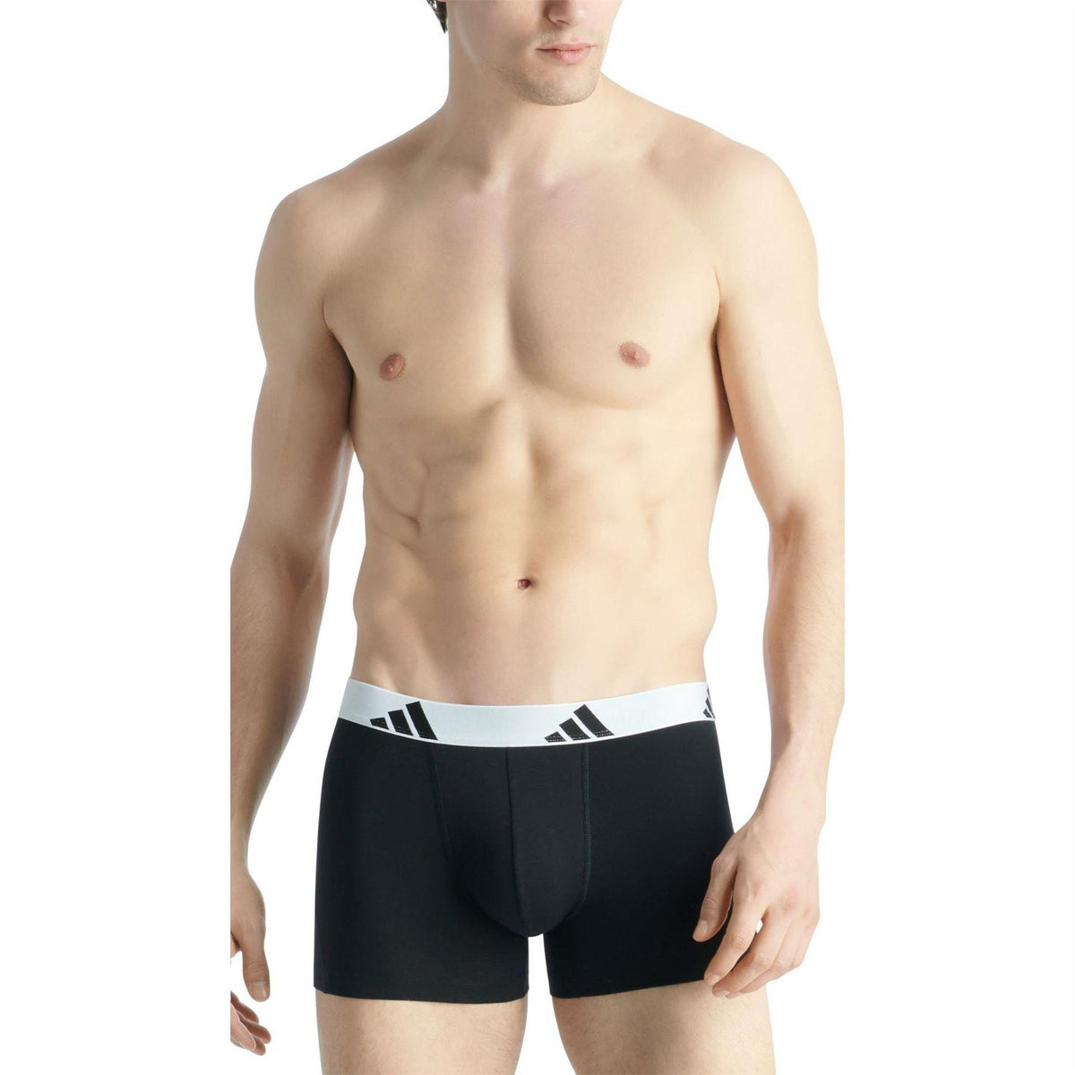 Black - Lifestyle - Adidas Mens Cotton Flexible Active Boxer Shorts (Pack of 3)