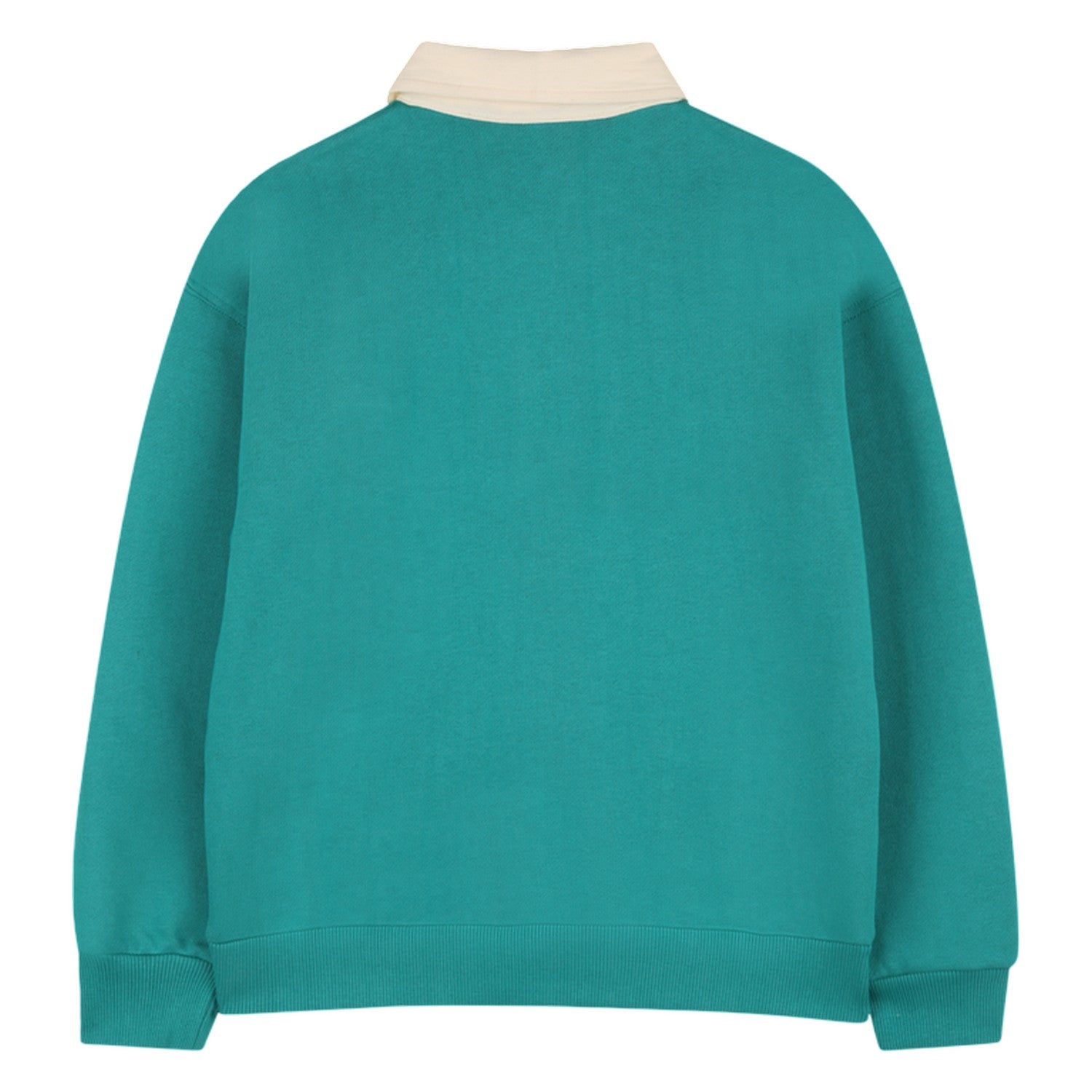 Green - Back - Kids Around Childrens-Kids Long-Sleeved Tennis Polo Shirt