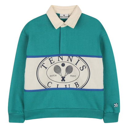 Green - Front - Kids Around Childrens-Kids Long-Sleeved Tennis Polo Shirt