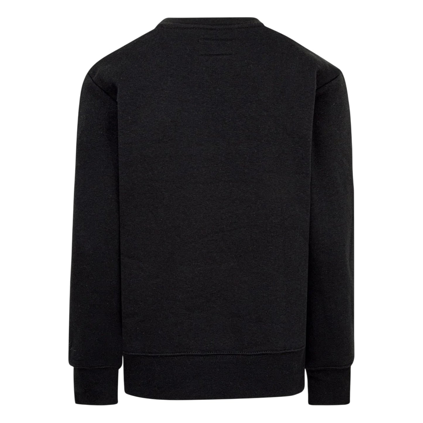 Black - Back - Nike Childrens-Kids Air Jordan Logo Fleece Crew Neck Sweatshirt