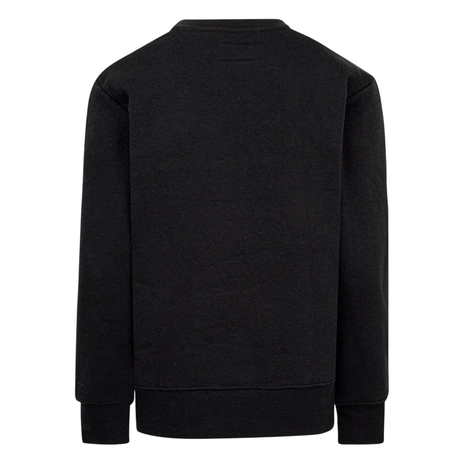 Black - Back - Nike Childrens-Kids Air Jordan Logo Fleece Crew Neck Sweatshirt