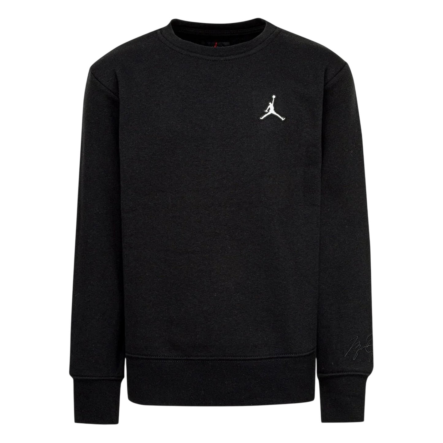 Black - Front - Nike Childrens-Kids Air Jordan Logo Fleece Crew Neck Sweatshirt