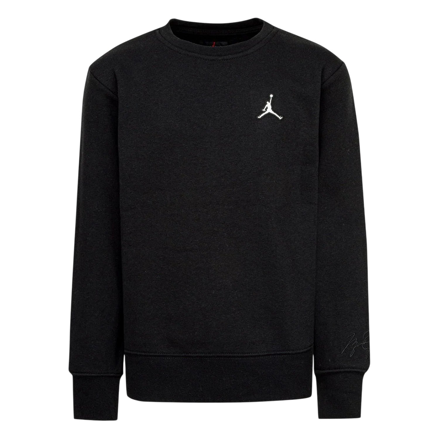 Black - Front - Nike Childrens-Kids Air Jordan Logo Fleece Crew Neck Sweatshirt