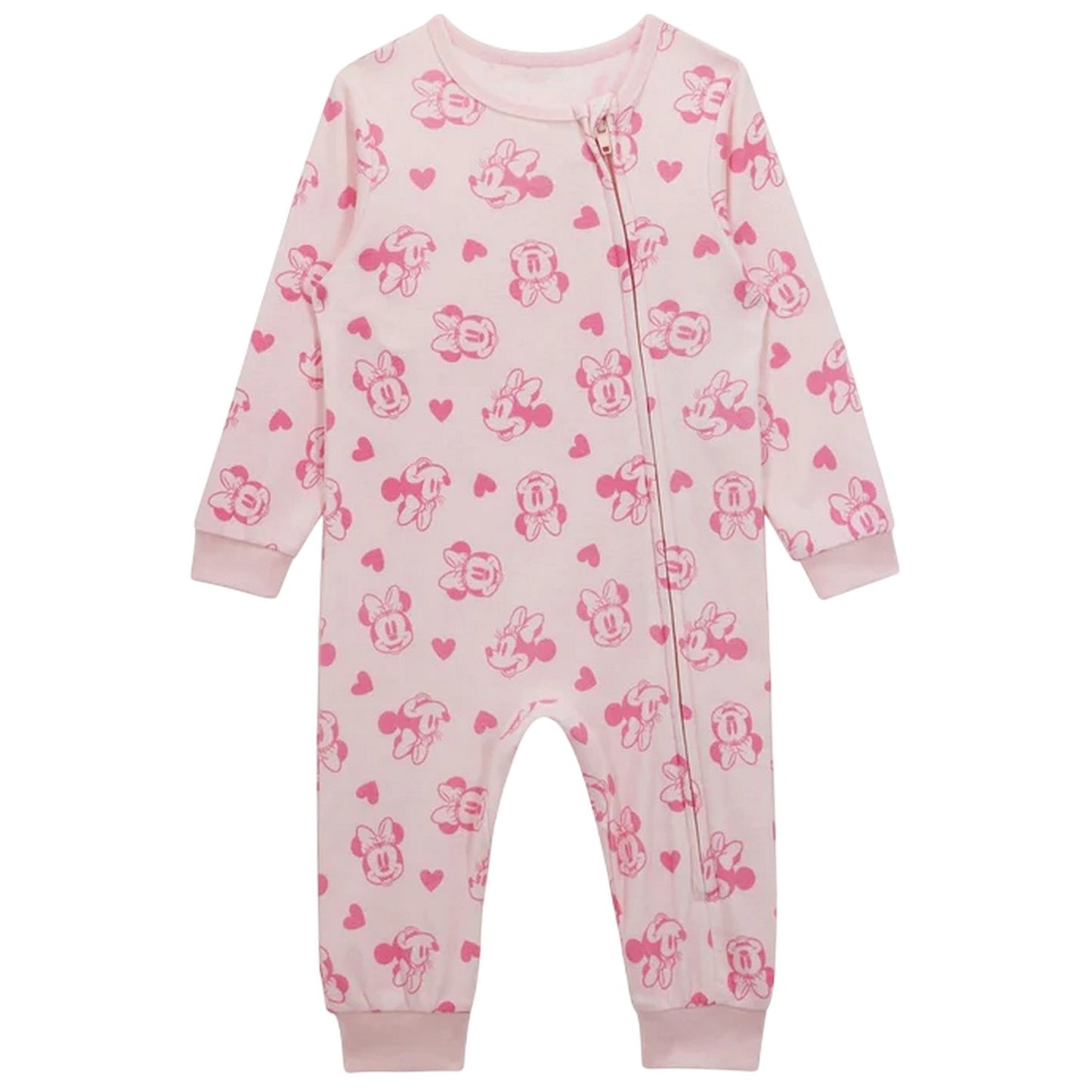 Pink-White - Back - Disney Baby Minnie Mouse Snug Fit Sleepsuit (Pack of 3)