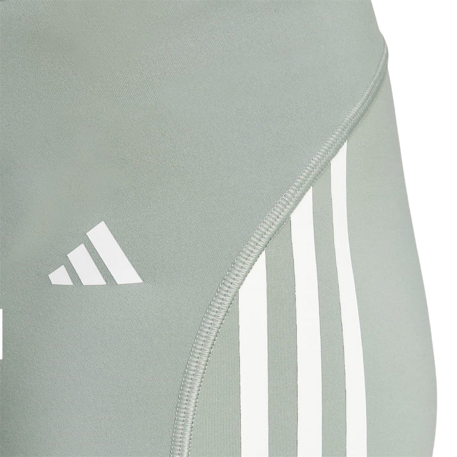 Linen Green - Lifestyle - Adidas Womens-Ladies Hyperglam 3 Stripes Shorts