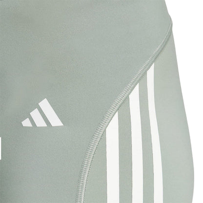 Linen Green - Lifestyle - Adidas Womens-Ladies Hyperglam 3 Stripes Shorts