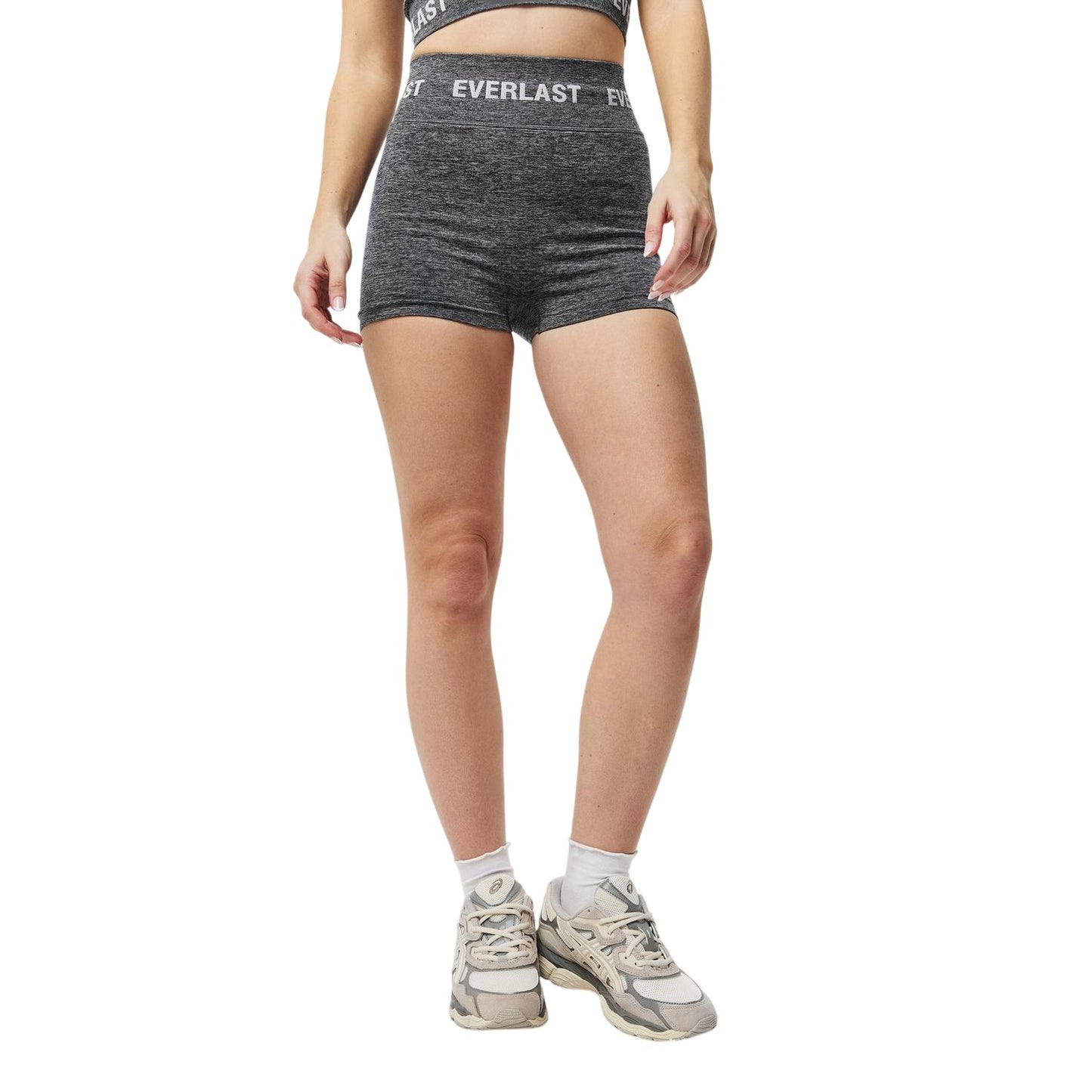 Navy Marl - Side - Everlast Womens-Ladies Slim Shorts