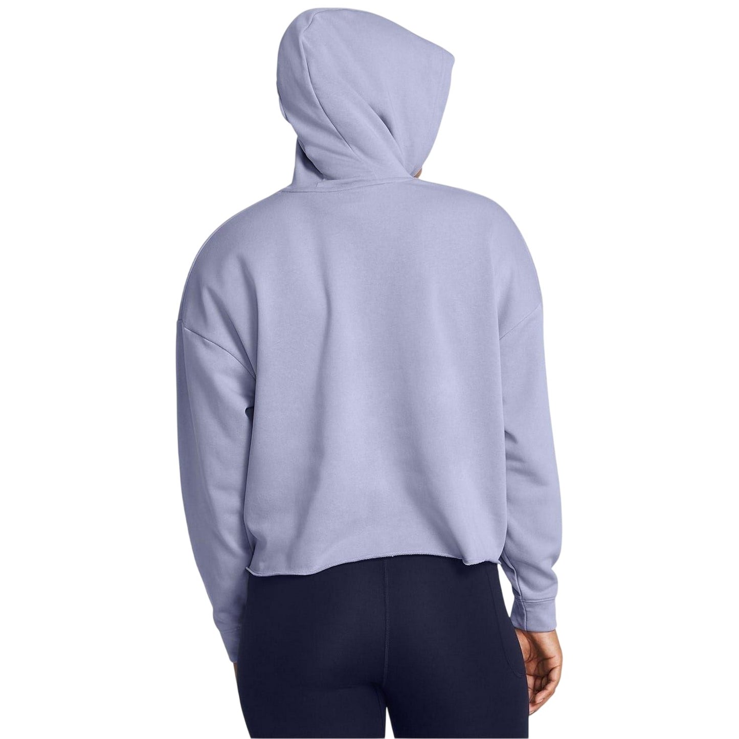 Celestial Grey - Side - Under Armour Womens-Ladies Relaxed Fit Crop Sweatshirt
