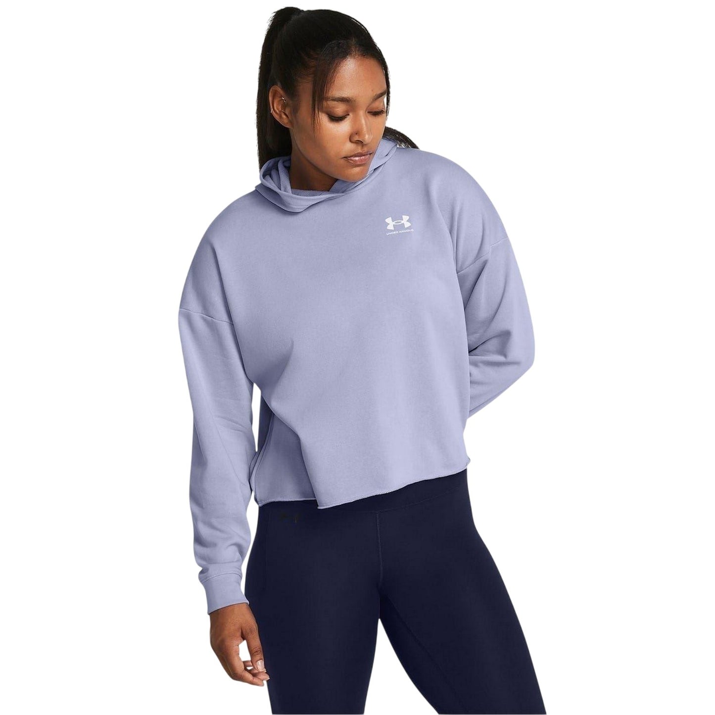 Celestial Grey - Lifestyle - Under Armour Womens-Ladies Relaxed Fit Crop Sweatshirt