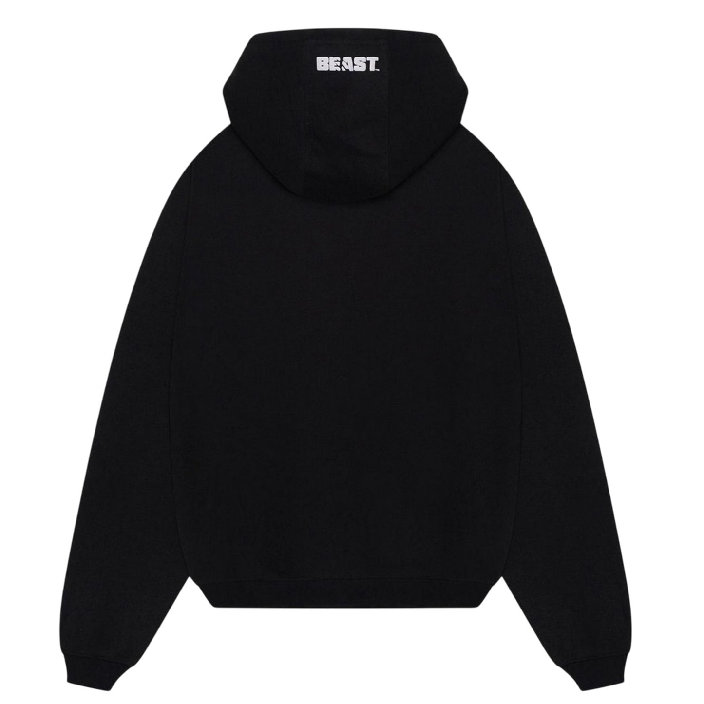 Black - Back - BEAST Mens Core Heavyweight Hoodie