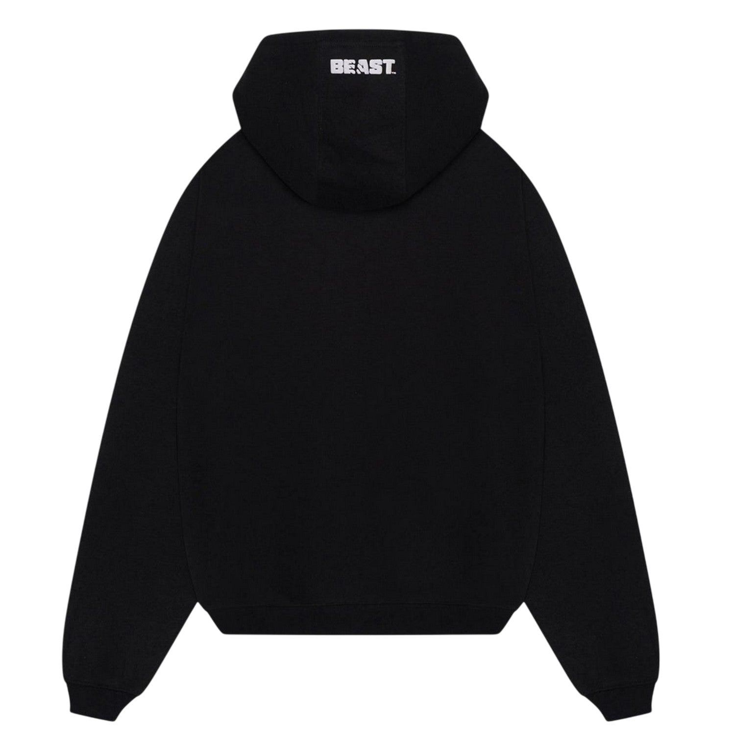 Black - Back - BEAST Mens Core Heavyweight Hoodie