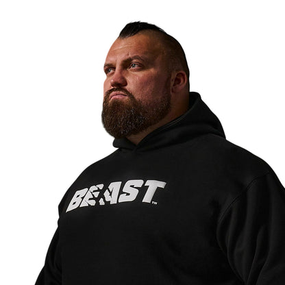 Black - Side - BEAST Mens Core Heavyweight Hoodie