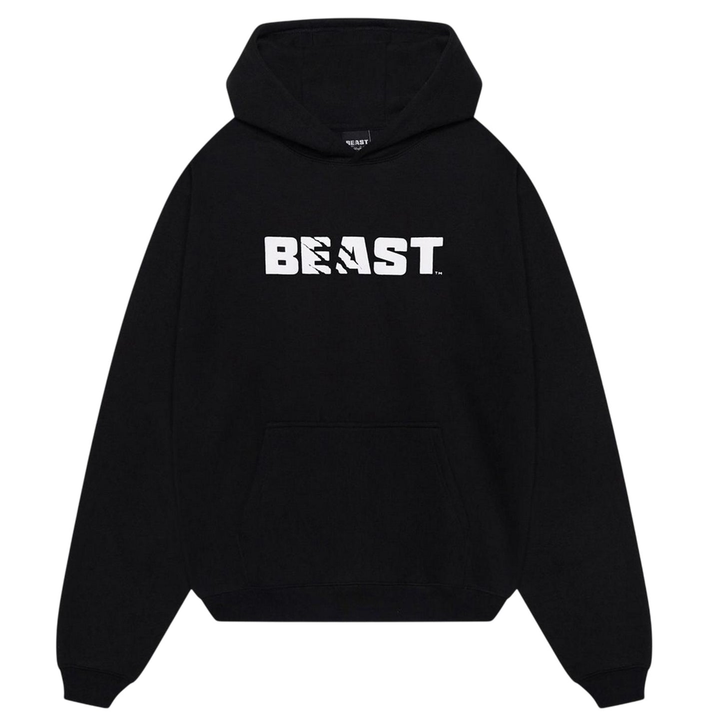 Black - Front - BEAST Mens Core Heavyweight Hoodie