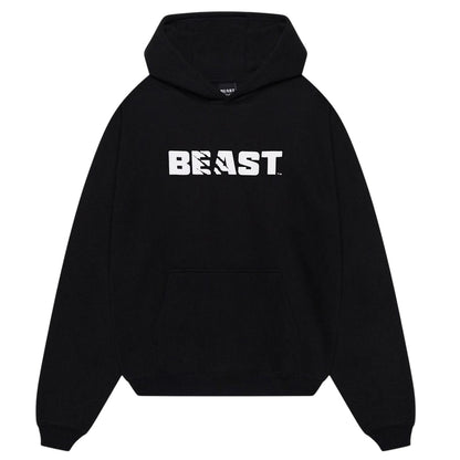 Black - Front - BEAST Mens Core Heavyweight Hoodie