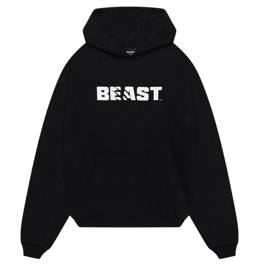 Black - Front - BEAST Mens Core Heavyweight Hoodie