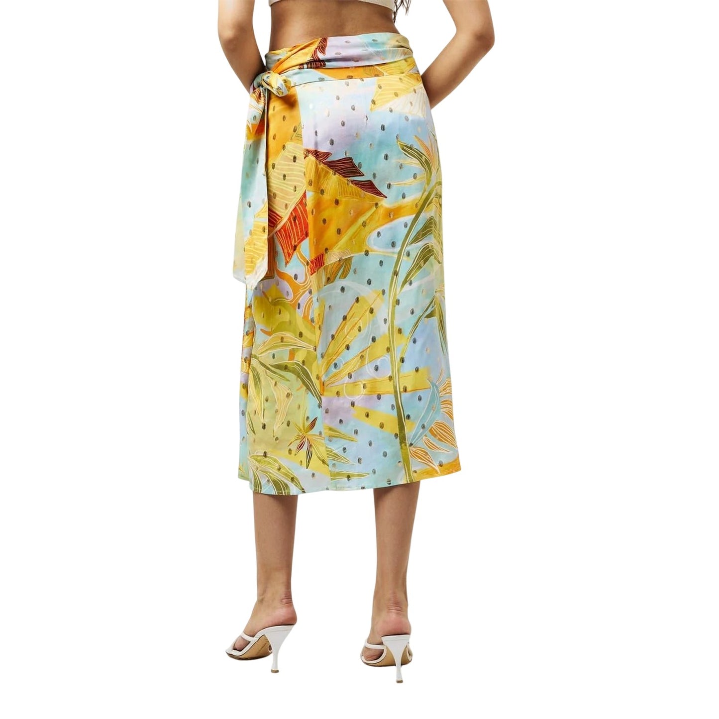 Blue - Lifestyle - Never Fully Dressed Womens-Ladies Jaspre Wrap Midi Skirt