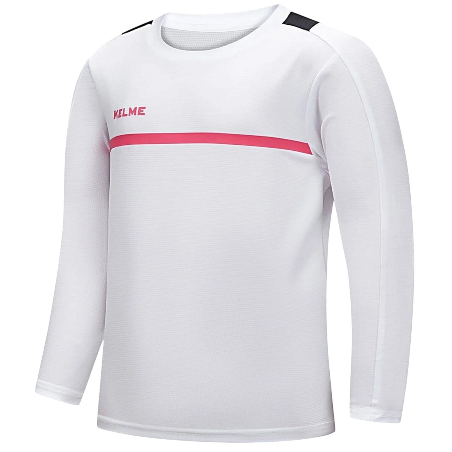 White - Front - Kelme Childrens-Kids Crew Neck Long-Sleeved T-Shirt