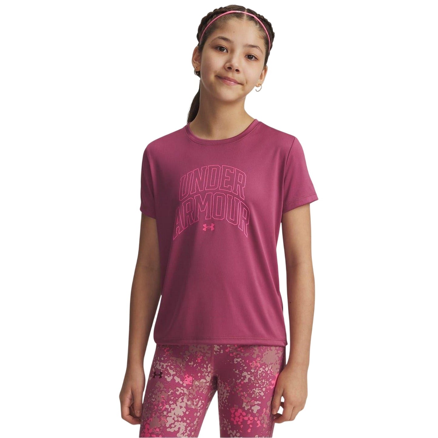 Fuchsia - Lifestyle - Under Armour Childrens-Kids Tech Varsity Performance T-Shirt