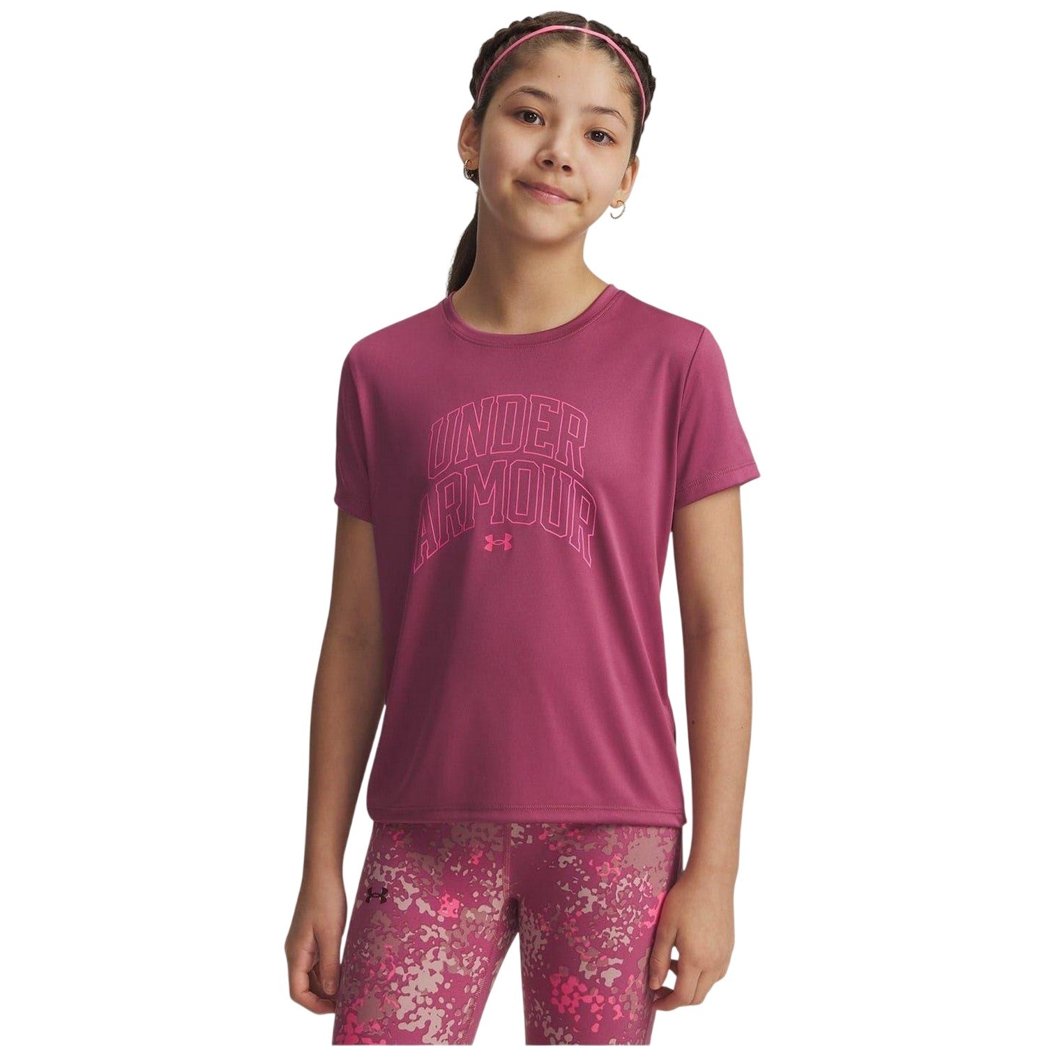 Fuchsia - Lifestyle - Under Armour Childrens-Kids Tech Varsity Performance T-Shirt
