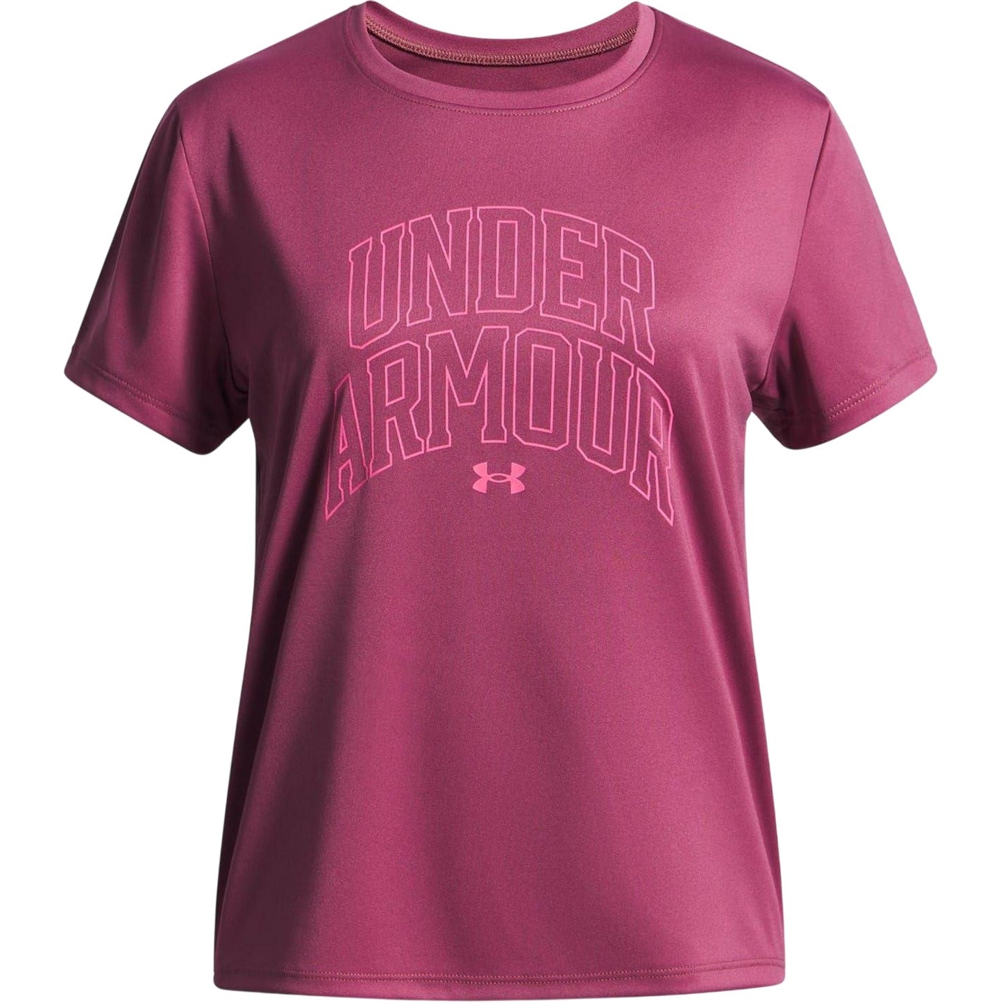 Fuchsia - Front - Under Armour Childrens-Kids Tech Varsity Performance T-Shirt